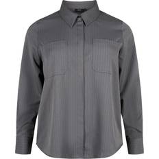 Zizzi Vaatteet Zizzi Paita cAnevada L/S Shirt - Harmaa