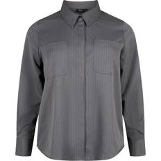 Zizzi Skjorter Zizzi Skjorte cAnevada L/S Shirt Grå