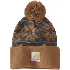 Carhartt Beanies Carhartt Knit Pom Jacquard Beanie Brown One