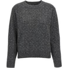 Nainen - Villa Puserot Pinko Pull En Alpaga Mélangé Avec Strass - Gris/Noir