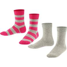 Black Socks Falke Happy Stripe 2-Pack Kinder Socken