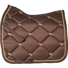 Läder Schabrak Back On Track Night Collection Dressage Saddle Pad Coffee Liqueur