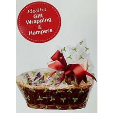 Creative Christmas holly hamper gift basket cellophane bags cake food gift wraps x 6