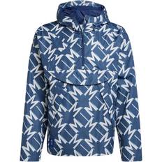 adidas Man Utd Seasonal Half Zip Windbreaker Black Polyester Manchester
