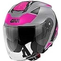 Donna Caschi per moto Givi X.25 Target, Jethelm Damen Matt Grau/Pink/Schwarz Damen