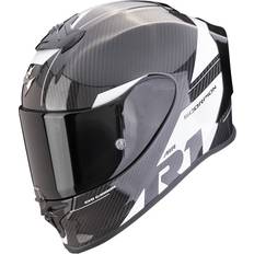 Scorpion EXO R1 AIR EVO Carbon Graphic Motorcycle Helmet (59-60cm) Rally Black White, Black/white