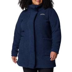 Outerwear Columbia Women's Panorama Long Sherpa Jacket, Medium, Collegiate Navy