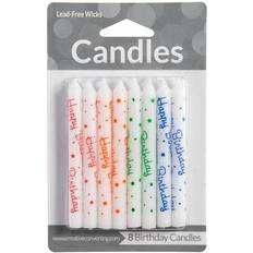 Cake Candles Happy Birthday Candles 8 ct