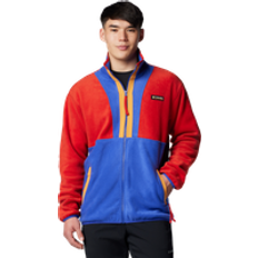 Friluftsjackor - Herr - Rosa Columbia Backbowl II Full Zip Fleece Jacket in Sail Red & Clematis Blue