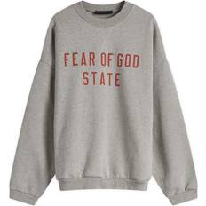 Fear of God Sweatshirts Sweaters Fear of God Essentials Men's Dark Heather Oatmeal Fleece Crew Neck Sweatshirt