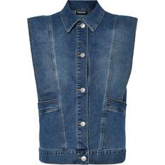 Denim - Women Vests Pieces Denim Vest - Pcfemma