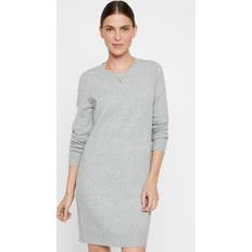 Vero Moda Klänning vmDoffy LS O-neck Dress Grå