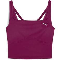 Puma Purple Tank Tops Puma Studio Cloudspun Rib Sleeveless T-shirt