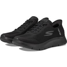 Zapatos de paseo Skechers Men's Slip-ins: GO WALK Flex Hands Up Sneaker Black Textile/Synthetic Vegan Machine Washable