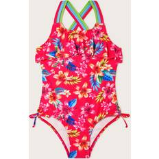 Red Bathing Suits Children's Clothing Monsoon Kids' Kendall Tropical Swimsuit, Red