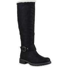 51 ½ Stiefel & Boots VAN HILL Warm Gefütterte Damen Stiefel Biker Boots Winter Bikerstiefel 813736