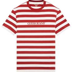 Guess T-shirts Guess Gestreept T-shirt - Vuurrood/Wit