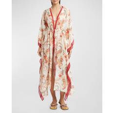 Damen - One Size Kleider Etro Paisley Cotton Silk Kaftan - Blanc