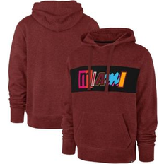 '47 Jackets & Sweaters '47 Men's Red Miami Heat 2021/22 City Edition Wordmark Chest Pass Pullover Hoodie