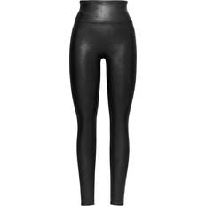 Nylon - Woman Trousers & Shorts Spanx Petite Faux Leather Legging in Black. XL