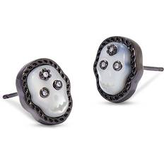 Nácar Pendientes Kendra Scott Pave & Mother Of Pearl Skeleton Stud Earrings Silver (OS)