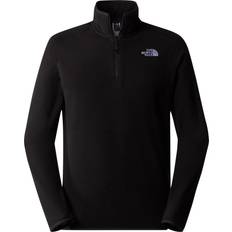 Man - Waterproof Tops The North Face 100 Glacier Quarter-Zip Fleece Sweatshirt - Black