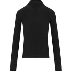 Ganni Sweatere Ganni BLACK RIBBED TURTLENECK SWEATER