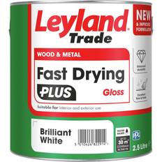 Leyland Trade Trade Fast Dry Plus Gloss 2.5L - Brilliant Wood Paint White