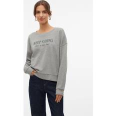 Cyan - Dam Kläder Vero Moda Vmcyan Sweatshirt Light grey melange