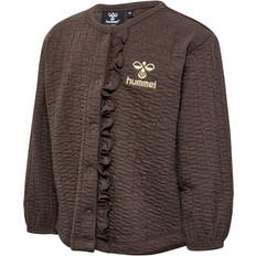 Brun Sweatshirts Børnetøj Hummel Sweatshirt hmlIssa Chocolate Brown 68 Cardigan