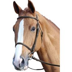 Full Bridles (Pony, Havana) Aviemore Raised Cavesson Leather Horse Bridle