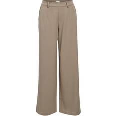 Object Objlisa Wide Pant Noos Dam Breda Byxor Från Magasin Desert Taupe/col