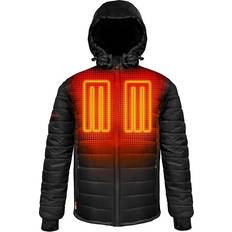 Battery Heated Jackets ActionHeat Men's Puffer Jacket 5V Battery Black