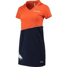 Refried Apparel Women's Orange/Navy Denver Broncos Sustainable Hooded Mini Dress