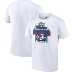 NHL T-shirts Men's Fanatics White Colorado Avalanche 3-Time Stanley Cup Champions T-shirt White