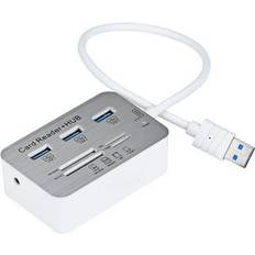 LYUCRAZ USB Flash Drives USB USB 3.0 Memory Card Reader High Speed Card Reader Hub USB Splitter Compatible For PC Laptops