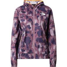 The North Face Women's Mountain Athletics Printed Wind Track Jacket Midnight Mauve Painted Mountains Print female