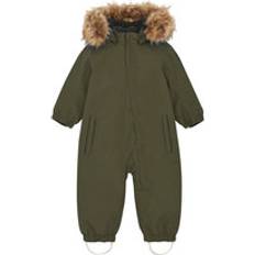 Color Kids Baby's Coverall with fake Fur Overall Gr oliv