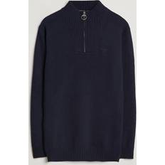 Men's Barbour Essential Lambswool Mens Half-Zip Jumper Navy