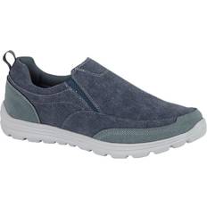 Multicolore Oxford Dek Memory Foam Slip On Shoes - Bleu/Noir