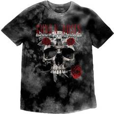 Guns N' Roses Kids Flower Skull Dye Wash T Shirt - Grey