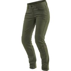 Nainen Moottoripyörähousut Dainese Classic Slim Damen Motorrad Textilhose, grün, Größe Damen