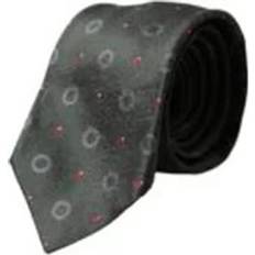 Dolce & Gabbana Gray Ties Dolce & Gabbana Dark Gray 100% Silk Fantasy Adjustable Men Tie