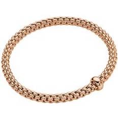 XS Bracelets Fope Solo 18ct Rose Gold 0.01ct Diamond Flexible Bracelet