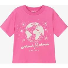 Mini Rodini Girls Pink Organic Cotton Graphic T-Shirt (18-36 month)