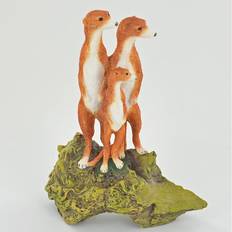 Green Figurines Marlow Home Co. Tiedemann Meerkat Family On A Rock - Green (14 cm H x 11.5 cm W x 5 cm D) Figurine