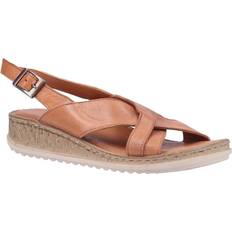 Leather Heeled Sandals Hush Puppies 'Elena' Sandal Summer Tan