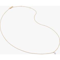 Monica Vinader Rose Gold Necklaces Monica Vinader 14ct Gold Lab Grown Diamond Pendant Necklace, Gold