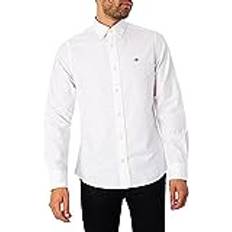 Gant Skjortor på rea Gant Slim Oxford skjorta för män, Vit