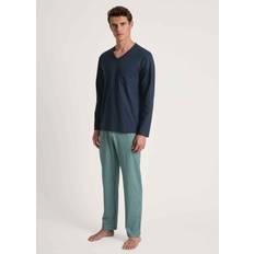 Calida Herr Pyjamasar Calida Relax Imprint Long Pyjama Blue/Green